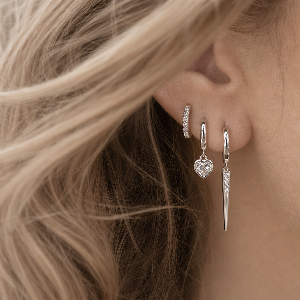 LYKKE SILVER HOOP