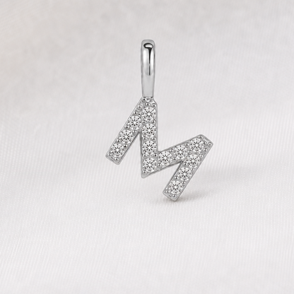 bokstavsberlock M silver