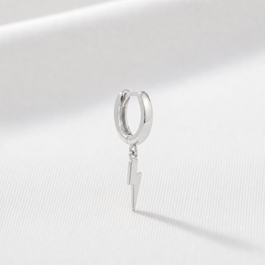 Silverhoop med hängande blixt